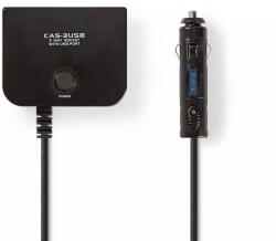 Nedis Multiplicator bricheta auto cu 3 iesiri 12V 4A +USB Nedis (DCPA001) - drumix