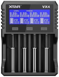 XTAR Incarcator Universal Smart XTAR VX4 Visible Mixer 1.2V 1.5V 3.2V 3.6V 3.7V (VX4 KIT) - drumix Incarcator baterii