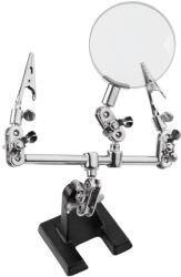 REBEL Unealta ajutatoare cu lupa 60mm 3 dioptrii si clesti reglabili 110mm pentru lipire Rebel NAR0044 (NAR0044) - drumix