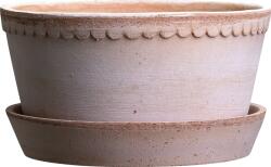 Bergs Potter Ghiveci Helena scund 11 x 21 cm roz cu suport (HR21US)