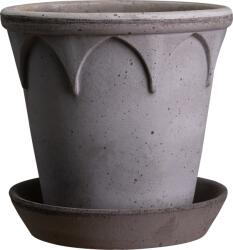 Bergs Potter Ghiveci Elizabeth 25 cm gri cu suport (ELG25S)