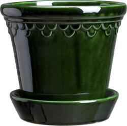 Bergs Potter Ghiveci Københavner 10 cm verde cu suport glazurat (KCG10S)