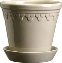 Bergs Potter Ghiveci Københavner 14 cm nisipiu cu suport glazurat (KCS14S)