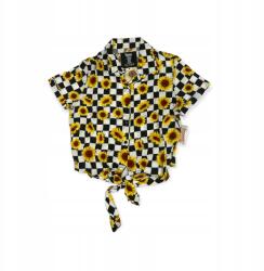 SPENCER'S Specner's kockás virágos gombos női felső, M