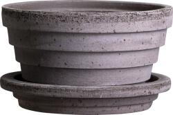 Bergs Potter Ghiveci Planet Mars 12 cm gri cu suport (PLAG12S)