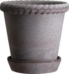 Bergs Potter Ghiveci Emilia 21 cm gri cu suport (EG21S)