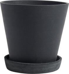 HAY Ghiveci Hay 17, 5 cm negru cu suport (AB394-A603-AB68)