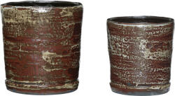 Hübsch Ghivece Fossil castanii 2 buc (671503)