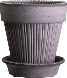 Bergs Potter Ghiveci Simona 14 cm gri cu suport (SG14S)