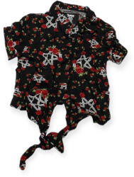 SPENCER'S Crop női felső Specner's Rózsa virágos gombokkal L