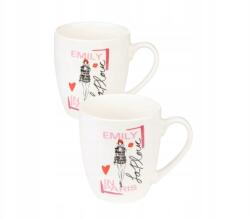  Porcelán kávés bögrék Emily kollekció Párizsban 330 ml, 2 db (HG840)