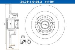 ATE Disc frana Renault Espace V ATE 24.0111-0191.2 (24.0111-0191.2)