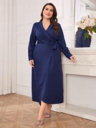 Shein Sötétkék Ruha Boríték Midaxi Klasszikus Hosszú Ujjú Shein 52