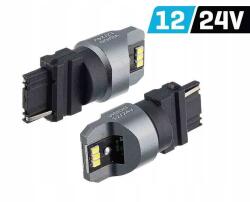 Vision Lighting Izzó Vision P27W (T25) 12/24V 6x 3020 Smd Led, nonpolar, Canbus, fehér,