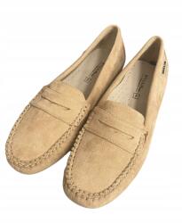 Bella Paris Mokaszin Női balerinacipő Bézs velúr méret40 (HH712-39)