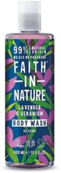 Faith in Nature Gel de dus natural, relaxant cu lavanda si muscata, 400 ml