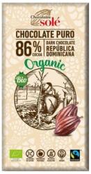 Chocolates Solé Ciocolata neagra Bio 86% cacao, 100g, Chocolates Sole