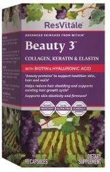 GNC Beauty 3 Colagen, Keratina si Elastina ResVitale, 90 capsule, GNC