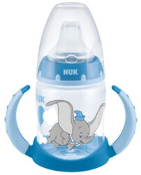 Nuk Disney Dumbo, Biberon cu toarte si tetina de invatare din silicon, 6-18luni, 150ml