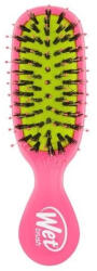 Wet Brush Perie de par Shine Enhancer Mini pentru stralucire, Roz, 1 bucata