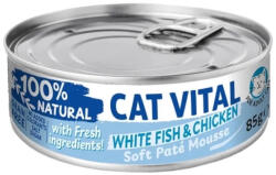 Cat Vital Soft Paté Mousse white fish & chicken 85 g