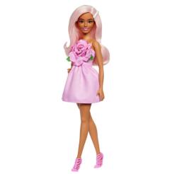 Mattel Barbie, Fashionistas, papusa in rochie roz cu forma de trandafir Papusa Barbie