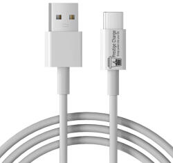 Prestige Charge Cablu USB la USB-C PRESTIGE CHARGE, Transfer Date si Incarcare FastCharge QC 3.0, Max 3A, Compatibil Telefon, Tableta, TPE, 2m, Alb