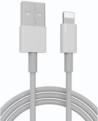 Prestige Charge Cablu USB la Lightning 2.4 A PRESTIGE CHARGE, Incarcare si Transfer Date, Compatibil Apple iPhone/iPad/AirPods, Suporta CarPlay, Silicon Premium, 2m, Alb