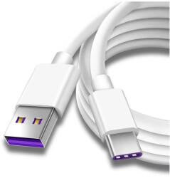 Prestige Charge Cablu USB la USB-C pentru Date si Incarcare Rapida 5A, PRESTIGE CHARGE, SuperCharge 55W (40W/22.5W) pentru Huawei & Honor, 2m, Alb