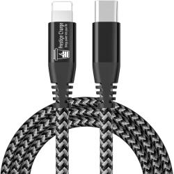 Prestige Charge Cablu USB-C la Lightning PD 27W PRESTIGE CHARGE, Transfer Date si Incarcare SuperFastCharge 3A, Compatibil iPhone/iPad/AirPods, Suporta CarPlay, 3m, N