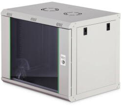ASSMANN Rack Digitus Cabinet metalic, Digitus, sifonier retea suspendat, 19" 9U, 600x450cm, gri, nemontat (DN-37104)