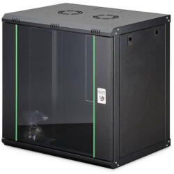 ASSMANN Rack Digitus Cabinet metalic, Digitus, 19" 12U, 600x450cm, cu usa din sticla, neasamblat (DN-37109)