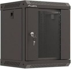 Lanberg Rack LANBERG Sfat instalare rack 10" 6U 300x300mm, cu usi din sticla, negru, set flat pack (WF11-3306-10B)
