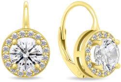 Brilio Silver Csillogó aranyozott fülbevaló cirkónium kövekkel EA913Y