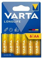 VARTA longlife tartós elem (aa, r6, 1.5v, alkáli) 6db/csomag (4106101736)