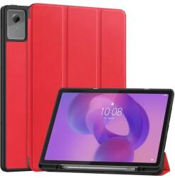 Gigapack Lenovo Idea Tab Plus (TB361FU) tok álló, bőr hatású (aktív flip, trifold, asztali tartó, ceruza tartó) piros (GP-180680)