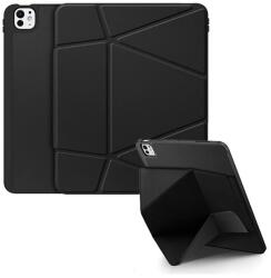 Dux Ducis Apple IPAD Pro 13 (2024) Dux ducis vers tok álló, bőr hatású (aktív flip, trifold, asztali tartó) fekete (GP-180318)