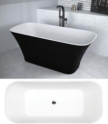 Besco ASSOS B&W szabadonálló kád - szerelvenycenter - 753 990 Ft