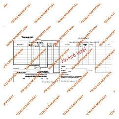  D. F. 21/B 25x5lapos "Visszárujegyzék" nyomtatvány (EGYEB_BELFOLDI_D. F. 21/B) (EGYEB_BELFOLDI_D.F.21/B)