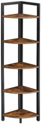 VASAGLE Raft colțar metalic, 5 polițe, design industrial, 150 cm (LLS803B01) Raft