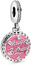 PANDORA Moments 798888C01 Rózsaszín szülinapi torta függő charm (Ag 925/1000: 3, 6 g)