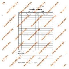  C. 3410-109 A5 2példányos "Mosási jegyzék" nyomtatvány (EGYEB_BELFOLDI_C. 3410-109/V) (EGYEB_BELFOLDI_C.3410-109/V)
