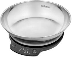 SALENTE Rimare konyhai mérleg digitális 5kg rozsdamentes acél tál Fekete (RIMAREBK)