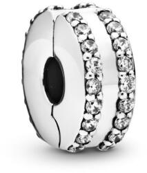 PANDORA Moments Timeless 798422C01 Kétsoros pavé klip charm (Ag925/1000, 2, 6 g)