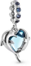 PANDORA 793924C01 Kék muranói üveg delfinek függő charm (Ag925/1000, 1, 9 g)