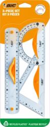 BIC Set geometrie BIC din rigla dubla 20 cm, echer 60Âş si raportor 180Âş 9927281