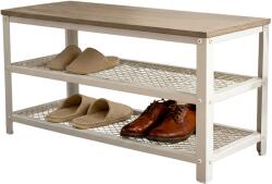 Relaxdays Banchetă pentru pantofi cu 2 rafturi pentru pantofi (10144165) Pantofar