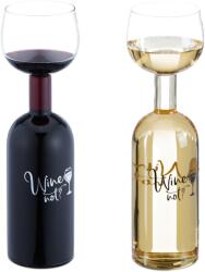 Relaxdays Sticlă de vin Relaxdays cu pahar 750 ml (10097341) Pahar