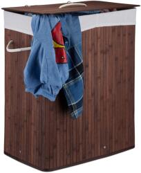 Relaxdays Coș de rufe Relaxdays din bambus cu 2 compartimente (10038283)