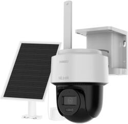 HikVision HiLook Camera supraveghere 4G LTE PT cu panou solar si iluminare duala Hikvision HiLook AOV IPC-CFSP4/4G-SIM, 4 MP, 2.8 mm, IR/lumina alba 30 m, slot card, microfon si difuzor, acumulator 9000 mAh, smart tra